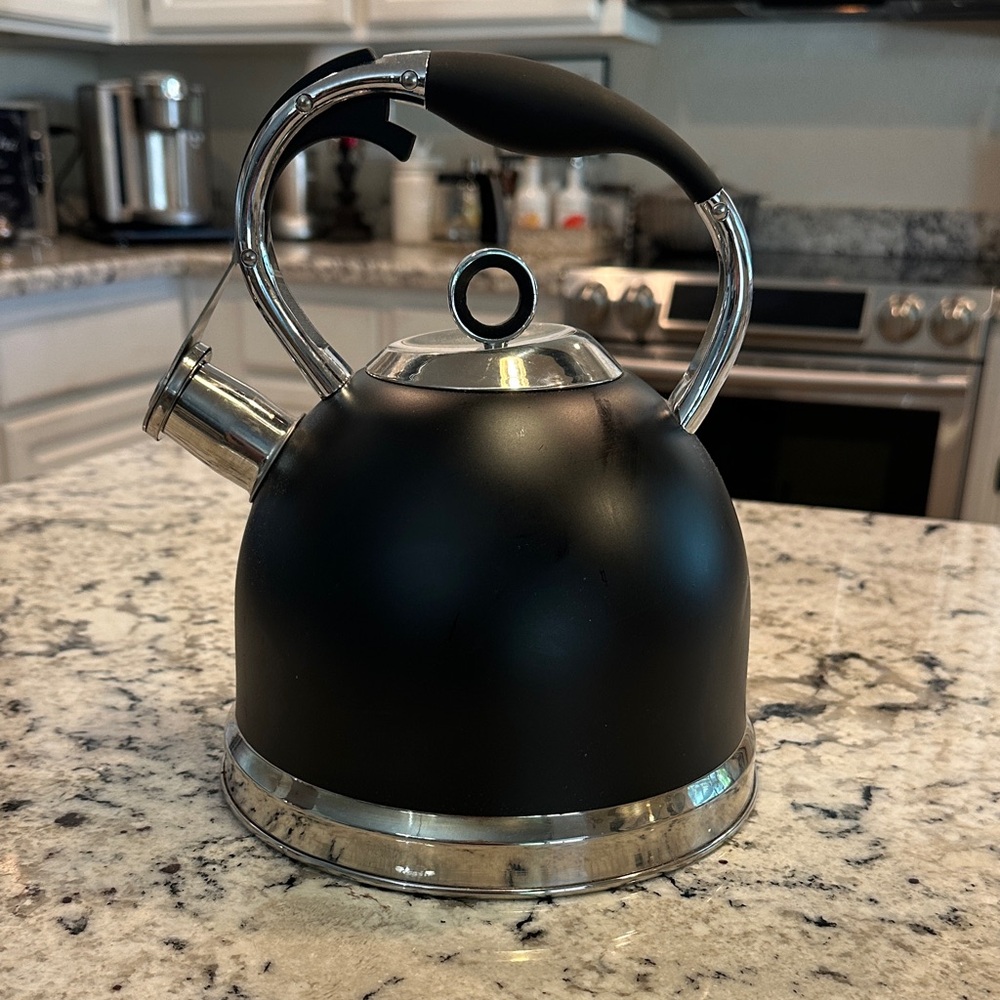 HIHUOS stainless steel stovetop tea kettle.